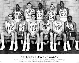 hawks louis st team players pettit bob chico basketball vaughn nba 1964 aba final sports john barnhill bulletin road bill